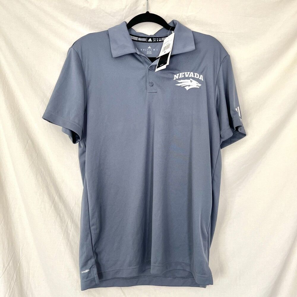 adidas Men's Nevada Wolf Pack Grind Polo in Onix Size M